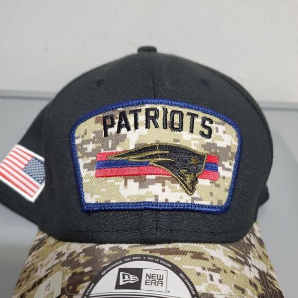 New England Patriots Sz M/L New Era 39Thirty Salute To Service FlexFit Cap Hat - Picture 3 of 11